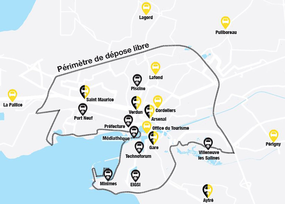 Plan des stations Yélomobiles